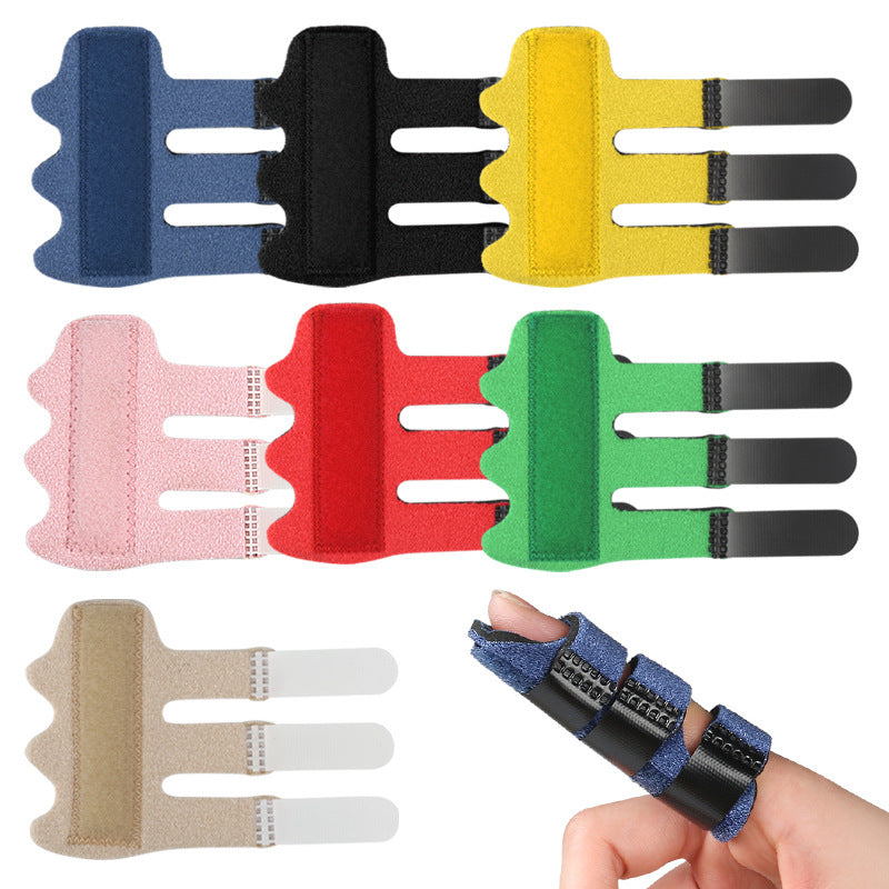 Finger Brace Splint Straightener Corrector Adjustable Arthritis Support Strap